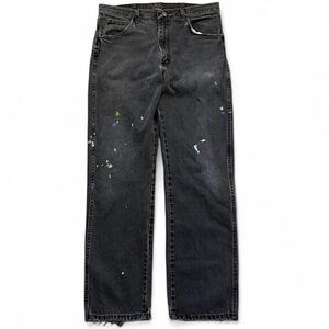 Faded rustler paint splattered Men's Black jeans